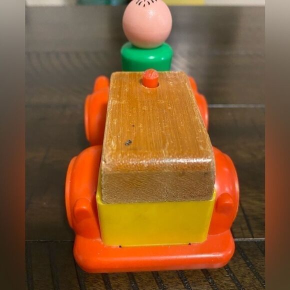 Mattel Preschool Fire Engine Rescue Vehicle Wood Plastic 1975 - Picture 2 of 6